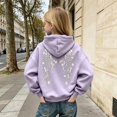 thumbnail image 5 of SGMVNU Girls Sweatshirt Hooded Oversized Trendy Long Sleeve Fashion Winter Cute Hoodies Teen Girl Fall Clothes, Size 13-14 Years, zx1-Light Purple, 5 of 9