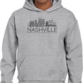 thumbnail image 2 of Skyline Nashville Tennessee Hoodie Sweatshirt Unisex 4X-Large Grey, 2 of 5