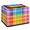 Multicolor 1, variant on ADECORIVY Gingham Fabric Storage Bin with Lid, Decorative Closet Shelf Organizers, Green Buffalo Plaid Foldable Basket Box Clothes Storage Bin with Handles