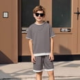 thumbnail image 2 of Shachafan Boys Casual Outfit Soft Comfortable Two Piece Loungewear For Kids Playwear And Daily Wear Boys Sweat Suit, 2 of 4