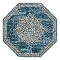 thumbnail image 3 of Unique Loom Nyla Collection Area Rug - Smile (4' Octagon Blue/Light Blue), 3 of 7