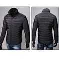 thumbnail image 2 of UTTOASFAY Men Cotton Stand Zipper Warm Winter Thick Coat Jacket Bk/Xxl Black XXL, 2 of 2