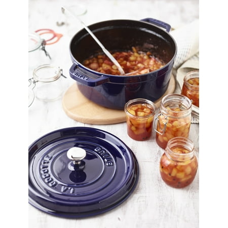 Staub Cast Iron 4-qt Round Cocotte - Dark Blue - Dark Blue