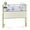 White and Gold, variant on Headboard with 3-Tier Storage Shelves, Velvet Upholstered Head Board with 2 Outlets, USB Ports & LED Light, Soft Backrest for King Size Bed White and Gold BH19403A