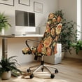 thumbnail image 3 of POLERO Washable All-in-One Office Computer Chair Covers, Flowers Elastic Cloth Soft Office Chair Cover for Gaming Home Office, 3 of 7