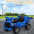 thumbnail image 4 of 12v Ride on Dump Truck,Ride on Dump Truck for 4-8 Years,4WD Construction Vehicle with Remote Control,Electric Dump Bed & Shovel,Bluetooth Music,2 Speeds,Blue (customized), 4 of 7