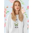 thumbnail image 2 of Summer Butterflies Set Sweatshirt Women -Jennifer Paxton Parker Designs, Female 3X-Large, 2 of 4