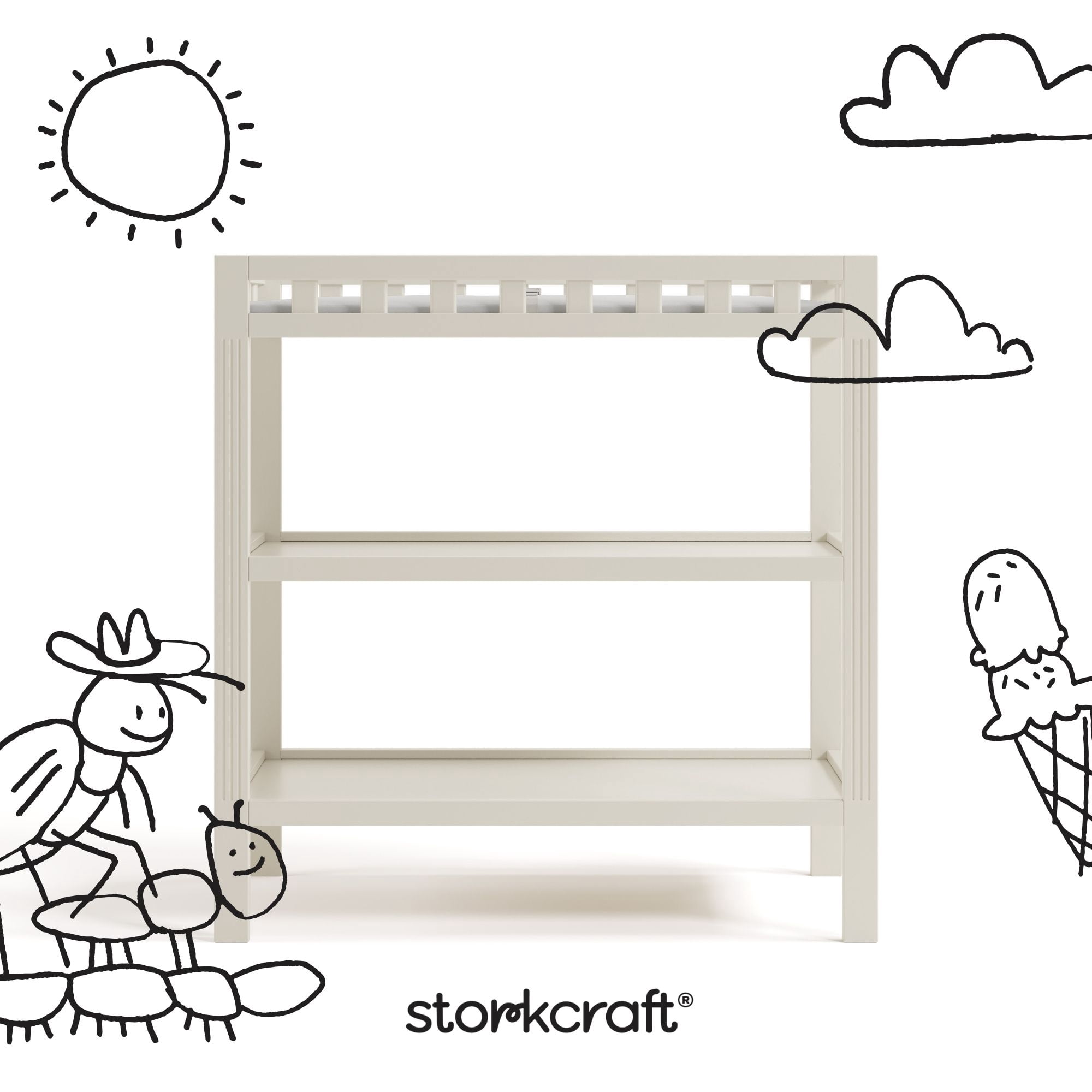 Storkcraft Morningside Infant Changing Table, Frosted Oat