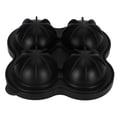 thumbnail image 2 of Molde para hacer hielo de 4 agujeros, molde de silicona para hacer bolas de hielo, bandeja de molde para suministros de cocina para el hogar, color negro, 2 of 14