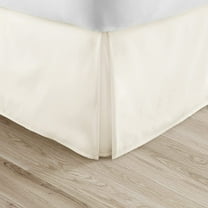 Alive Pixels Bed Skirt Ivory Solid 100% Cotton Split Corner 1Pc 24 inch Drop 600TC (Olympic Queen, Ivory)