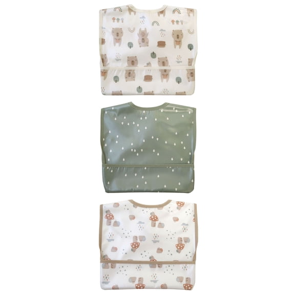 Neat Solutions Unisex 3 Pack Stay-Dry Canvas Infant Bib