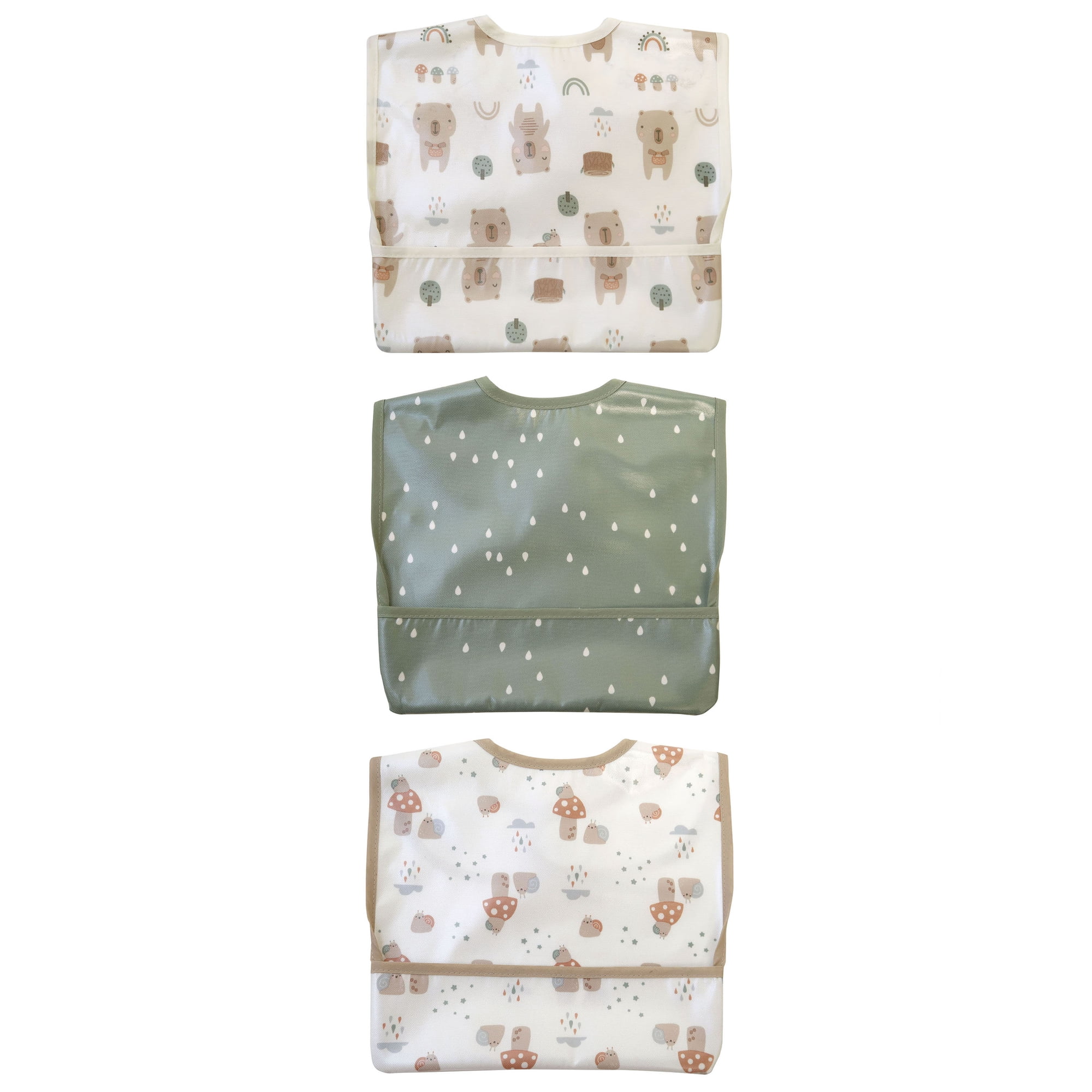 Neat Solutions Unisex 3 Pack Stay-Dry Canvas Infant Bib