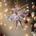 thumbnail image 6 of Glittering Ballerina Ornament, 2D Acrylic Christmas Tree Decoration,Ballerina Dancer Hanging Christmas Ornaments ,Christmas Tree Pendants Ornaments ,Ballet Dance For Christmas Tree Decoration,Clear, 6 of 8
