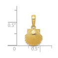 thumbnail image 2 of 14k Yellow Gold Scallop Shell Pendant - .8 Grams - Measures 17.7x10.7mm, 2 of 2