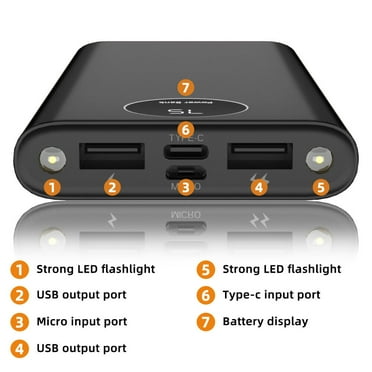 900000MAH Portable Power Bank LCD LED 2 USB Battery Charger For Mobile Phone Black or Red