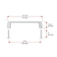 thumbnail image 5 of Richelieu Hardware BP1076140 Contemporary Metal Pull, 102 mm, Chrome, 5 of 5