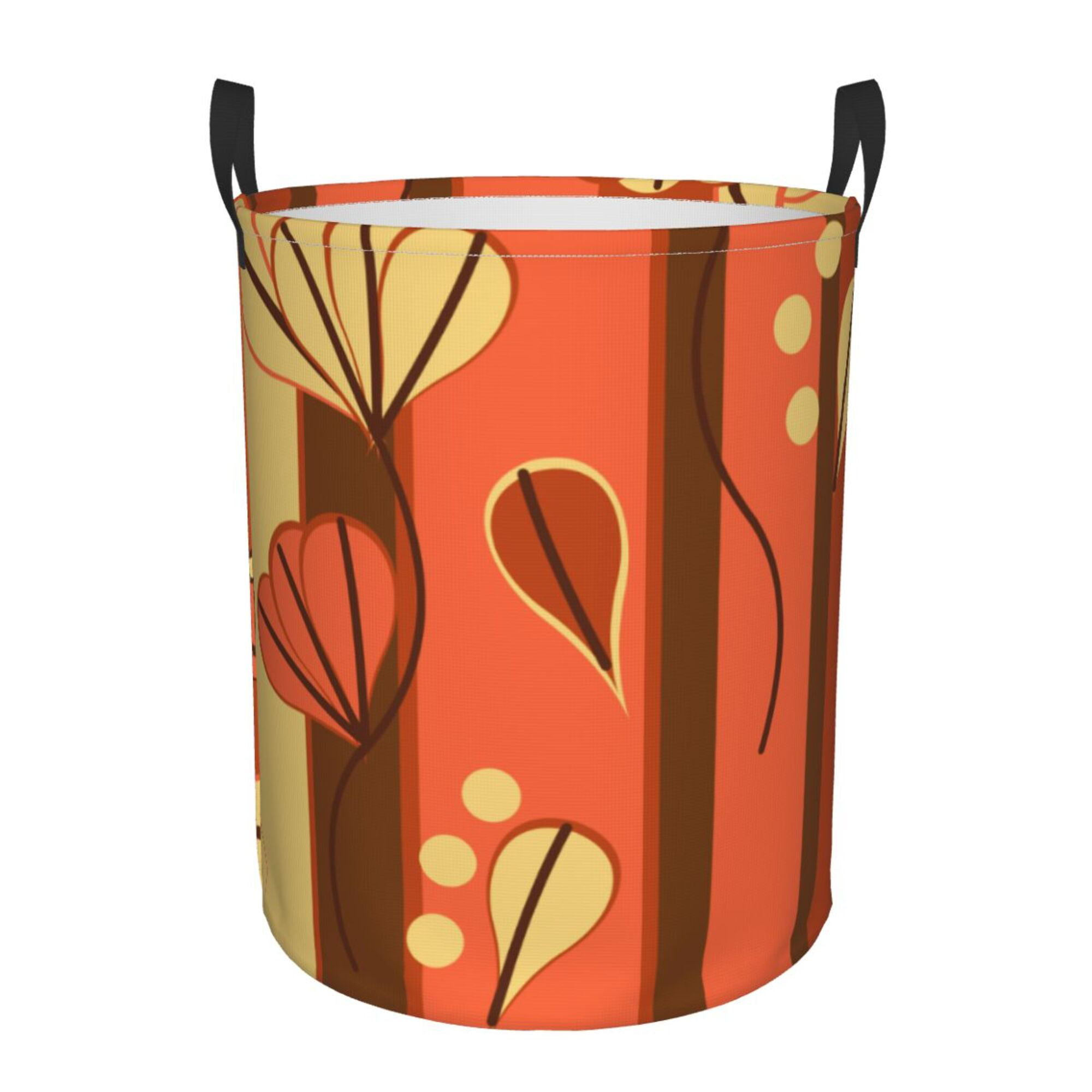 ZICANCN Vintage Brown Leaves Laundry Basket Organizer , Dirty Clothes ...