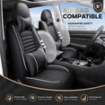 thumbnail image 2 of WRWolf Seat Covers for Subaru Outback 2010-2026 | 5-Seats Leather Seat Covers, Easy to Install Automotive Seat Covers Full Set (Full Set, Black&White), 2 of 7