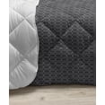 thumbnail image 3 of Retro Down Alternative Comforter, Antique Nostalgia Repetitive Greyscale Vintage Plus Sign Lattice Pattern, Microfiber Quilt for All Season, 5 Sizes, Grey and Dark Grey, by Ambesonne, 3 of 3