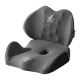 thumbnail image 1 of AzzmaAii Coj&iacute;n de Espalda y de Silla, Kit de Cojines de Espuma de Memoria El&aacute;stico para Asiento Respaldo Almohada Ergon&oacute;mica para Oficina Coche Cami&oacute;n Masaj, 1 of 7