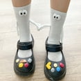 thumbnail image 3 of Ettsollp Children Socks 1 Pair Winter Toddler Cotton Socks with Cute Cartoon Eyes Holding Hands Comfortable Soft Elastic Warm Mid-tube Socks for Kids Stylish, 3 of 8