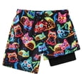 thumbnail image 4 of LRen Boys Swim Trunks with Compression Liner Stretch Swimwear Shorts Cute Print Quick Dry Bathing Suit Size 5-14Y, 4 of 4