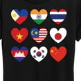 thumbnail image 3 of Instant Message - AAPI Heart Flags  - Women's Short Sleeve Graphic T-Shirt, 3 of 6
