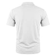 thumbnail image 3 of LEKWK Golf Shirt for Men Short Sleeve Collared Shirt with Zipper Chest Pocket Casual Textured Knit Lightweight Breathable Summer Activewear White M, 3 of 3