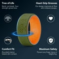 thumbnail image 7 of King Will Silicone Wedding Rings For Men Women, 8mm Wide 2.2mm Thick Viking Men Ring Tree of Life Rune Design Rubber Wedding Bands, Olive Green & Orange, Breathable Comfort Fit Size 13, 7 of 7