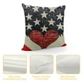 thumbnail image 4 of Qinduosi th of July Decorations Pillow Covers Vintage American Flag Stars and Stripes Independence Day Decor Pillow Case Love This Land Patriotic Pillow Covers Navy Red White, 4 of 5