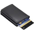 thumbnail image 1 of HSHDLDF Credit Card Holder RFID Blocking Wallet Slim Wallet Cowhide Leather Vintage Aluminum Business Card Holder, 1 of 7