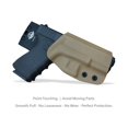 thumbnail image 7 of Glock 19 Holster OWB Kydex Holster For Glock 19 19x Glock 23 25 32 Glock 17 22 31 Glock 26 27 33 45 (Gen1-5) Gu/n Holsters (Tan, Right Hand), 7 of 7