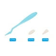 thumbnail image 3 of Unique Bargains Éponge Effaçable pour Coupe-Bordures, 2 Pcs Raclettes pour Dessin, Bleu, 3 of 5