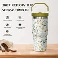thumbnail image 3 of Flower Leakproof Tumbler with Lid and Straw Double Wall Vacuum Stainless Steel,30 Oz Watercolor Bouquet Cup, Water Bottle,Travel Coffee Mug,Flowers Decor,Accessories, 3 of 6