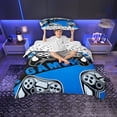 thumbnail image 2 of Erosebridal Boys Gamer Twin Bedding, Video Game Controller Duvet Cover Set, Blue, Gamepad Reversible, 1 Duvet Cover and 1 Pillowcase (No Comforter), 2 of 5