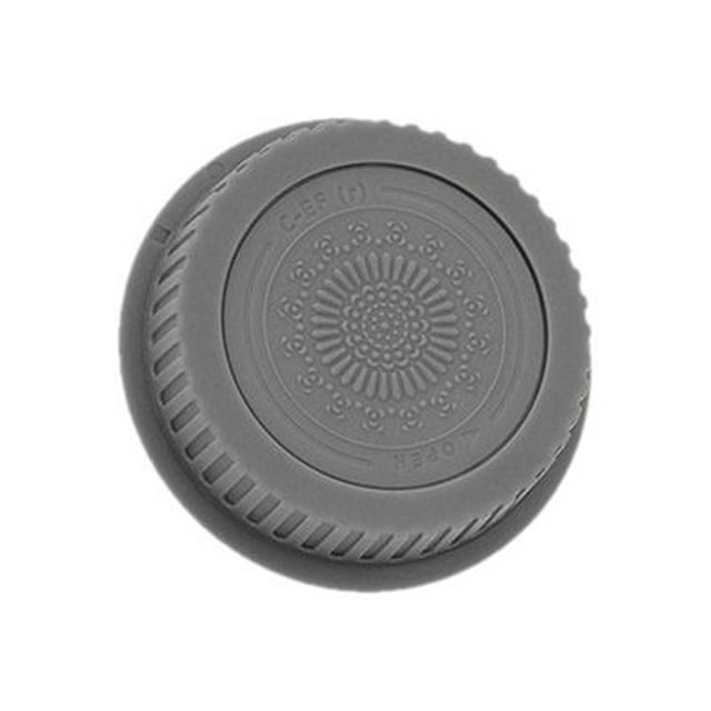 Fotodiox Cap-Rear-EOS-Grey Designer Rear Lens Cap for All Canon EOS Lenses & Fits EF & EFS, Grey