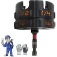 thumbnail image 3 of EGNMCR Tools&Home Improvement Nut Zipper Drill Attachment For Fast Nut And Removal Slotted Wing Nut Drill Sleeve Wrench Kit Nut Drill Bit Socket Wrenches Tool Works a extractors, 3 of 8