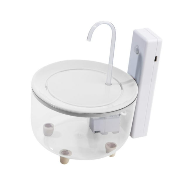 Almencla Cat Water Fountain Intelligence Pet Watering Bowl for Indoor Cats Kitty Dogs White