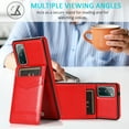 thumbnail image 7 of Mantto For Samsung S20 FE Case, Luxury Durable Shockproof Wallet Card Slots Case with Card Holder Pocket Back,PU Leather Kickstand Back Flip Cover For Samsung Galaxy S20 FE - Red, 7 of 7