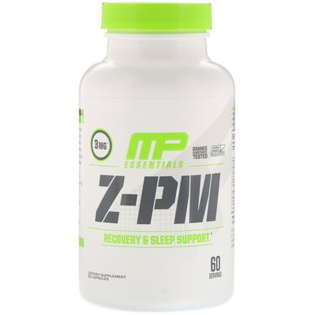 MusclePharm Z-PM Essentials, Sleep Aid & Testosterone Support, 60 (Best Place To Put Testosterone Gel)