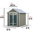 thumbnail image 6 of Handy Home Products Garden 6 ft. x 8 ft. Shed with Metal Roof (Floor Included), 6 of 7