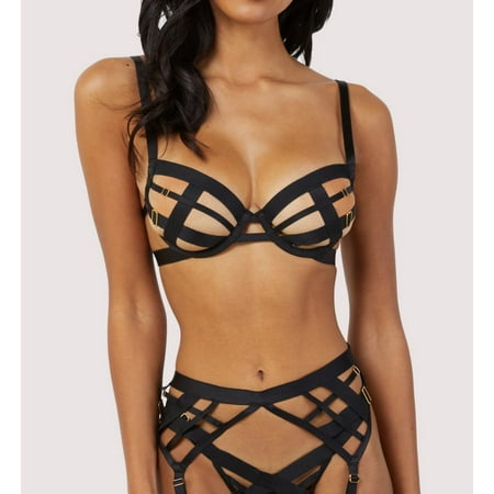 Women s Wolf & Whistle LE005 After Dark Chantal Balconette Bra (Black M)