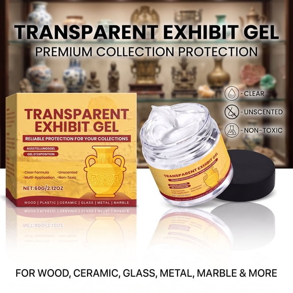 Display Gel, Reusable Exhibit Putty to Keep Collections in Place, Secures Glass & Artifacts