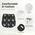 thumbnail image 6 of Lsque Cartoon Rooster Printed Women's Running Shorts with Liner Pockets,Elastic Quick Dry Workout Athletic Gym Yoga Shorts,Womens High Waist Shorts-Medium, 6 of 9