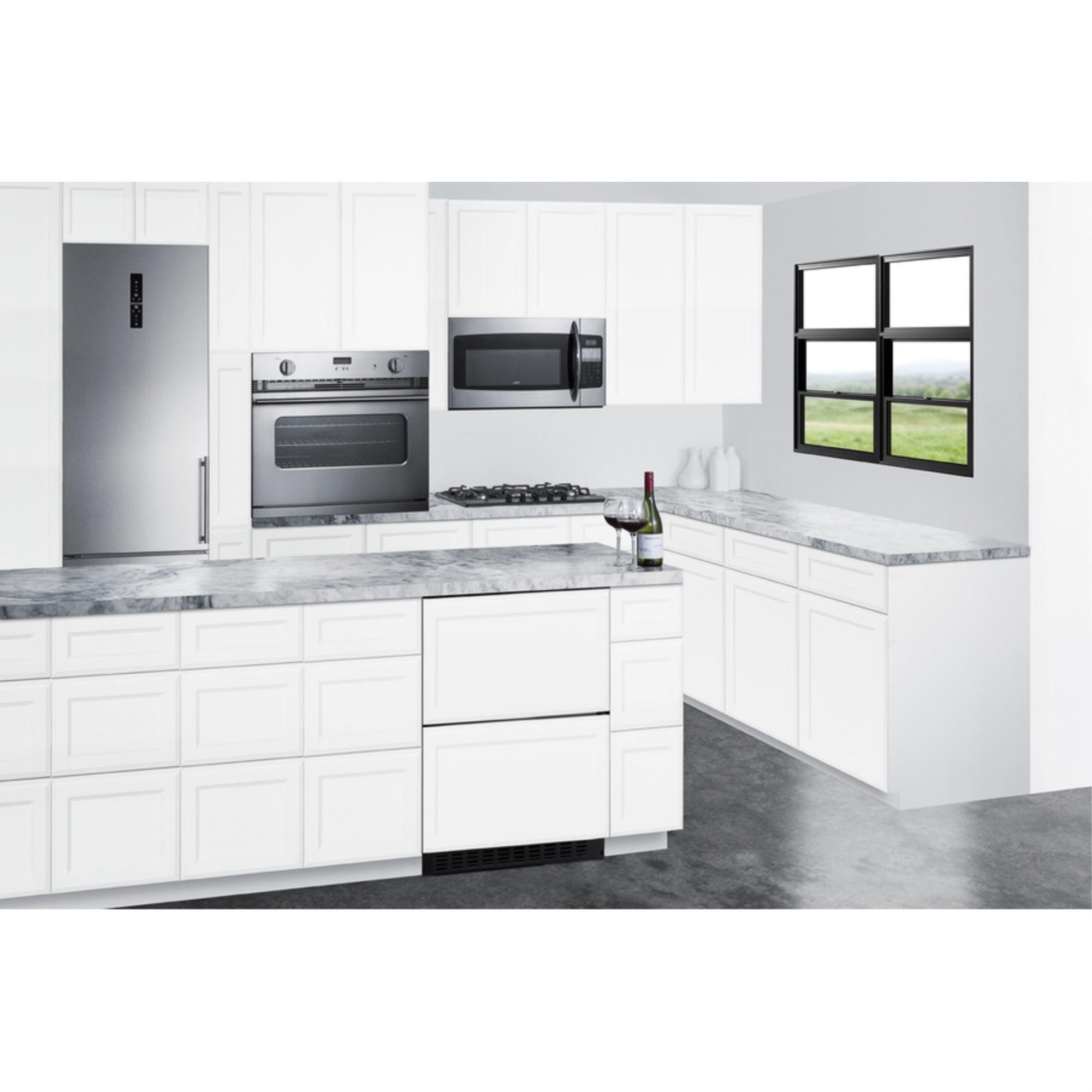 18" deep 24" wide undercounter ADA height drawer refrigerator