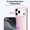 thumbnail image 4 of Compatible with iPhone 17 Pro Max Case,Slim Liquid Silicone 3 Layers Soft Gel Rubber Shockproof Protective Phone Case 6.9" with Anti-Scratch Microfiber Lining-Chalk Pink, 4 of 7