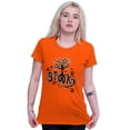 thumbnail image 4 of Spooky Cute Haunted Halloween Tree Womens Fitted Plus Size Graphic Tee Brisco Brands 2X, 4 of 5