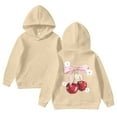 thumbnail image 2 of lnmuld Kids Hoodies Girls Long Sleeve Print Hooded Sweatshirt Loose Fit Pullover Casual Top for Kids Comfortable Everyday Wear Size:11-12 Years, 2 of 4