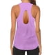 thumbnail image 3 of Camiseta deportiva Prolriy para mujer, sin mangas, transpirable, con cuello redondo, para entrenamiento en gimnasio, para yoga, color rosa, talla XL, 3 of 5