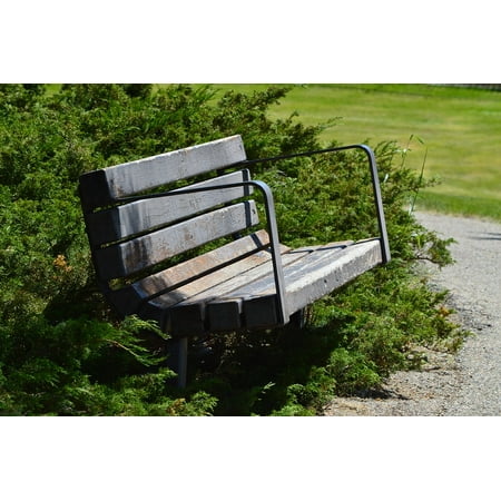 Canvas Print Wooden Seat Bench Seating Outdoor Wood Park